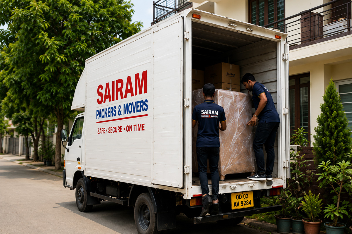 SaiRam team safely loading professionally packed furniture